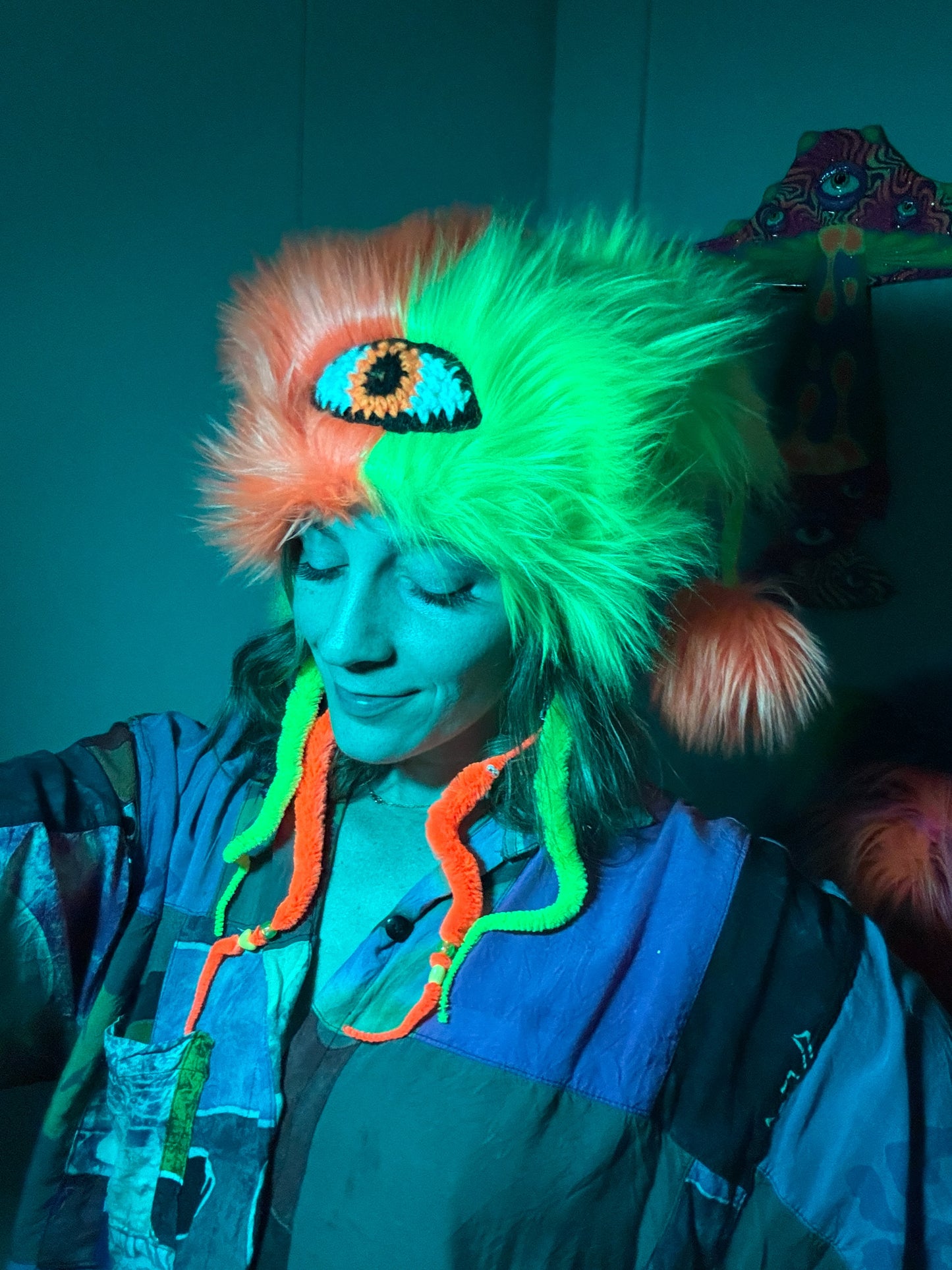 highlighter all nighter - monster bopper hat - 22"