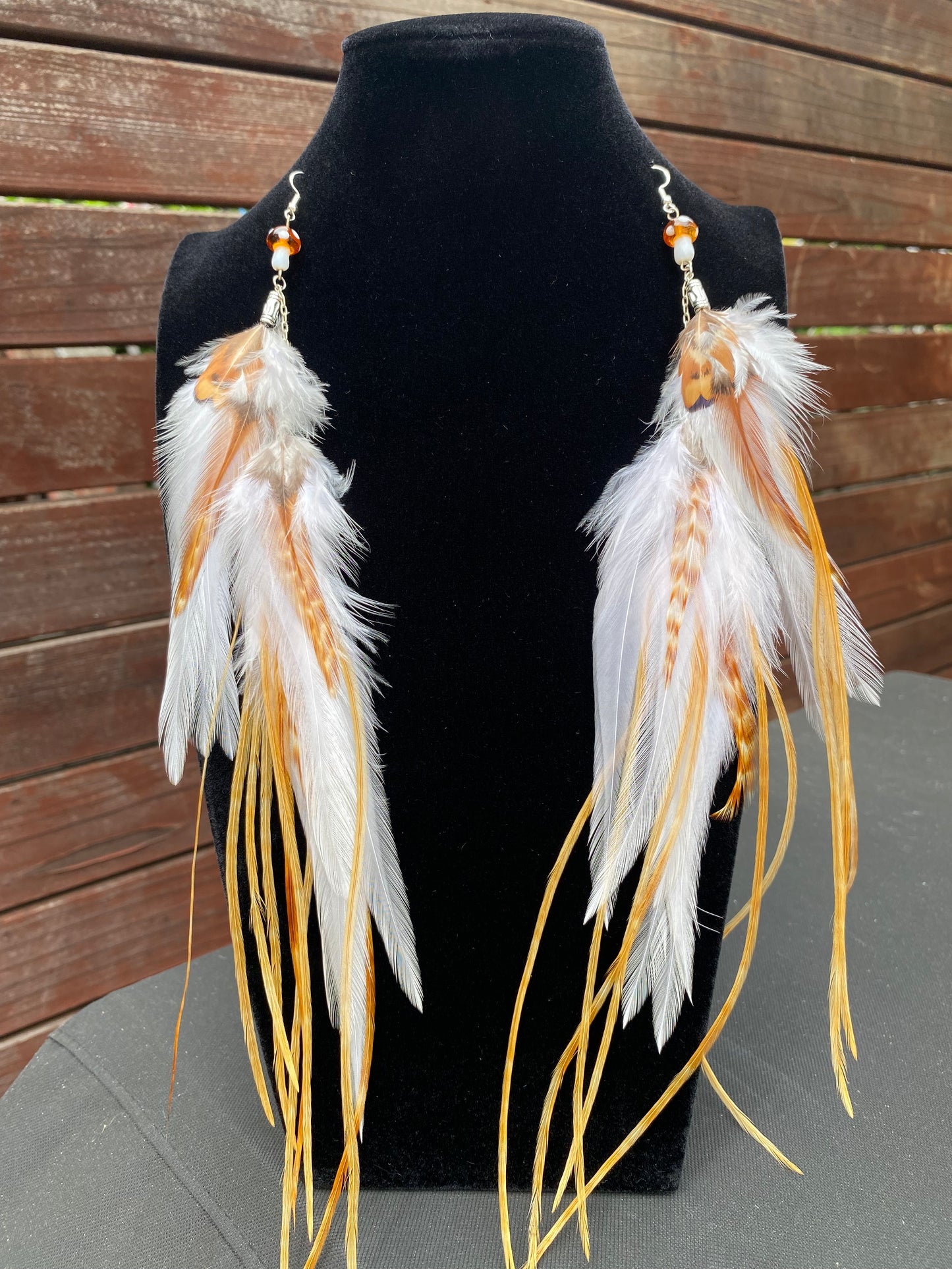 Dusty Angel - Fluffy Feather Earrings