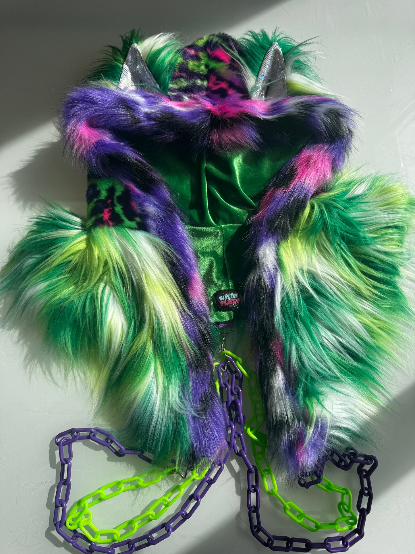 Purpz n' Greenz - Fluffe Hood (ready to ship)