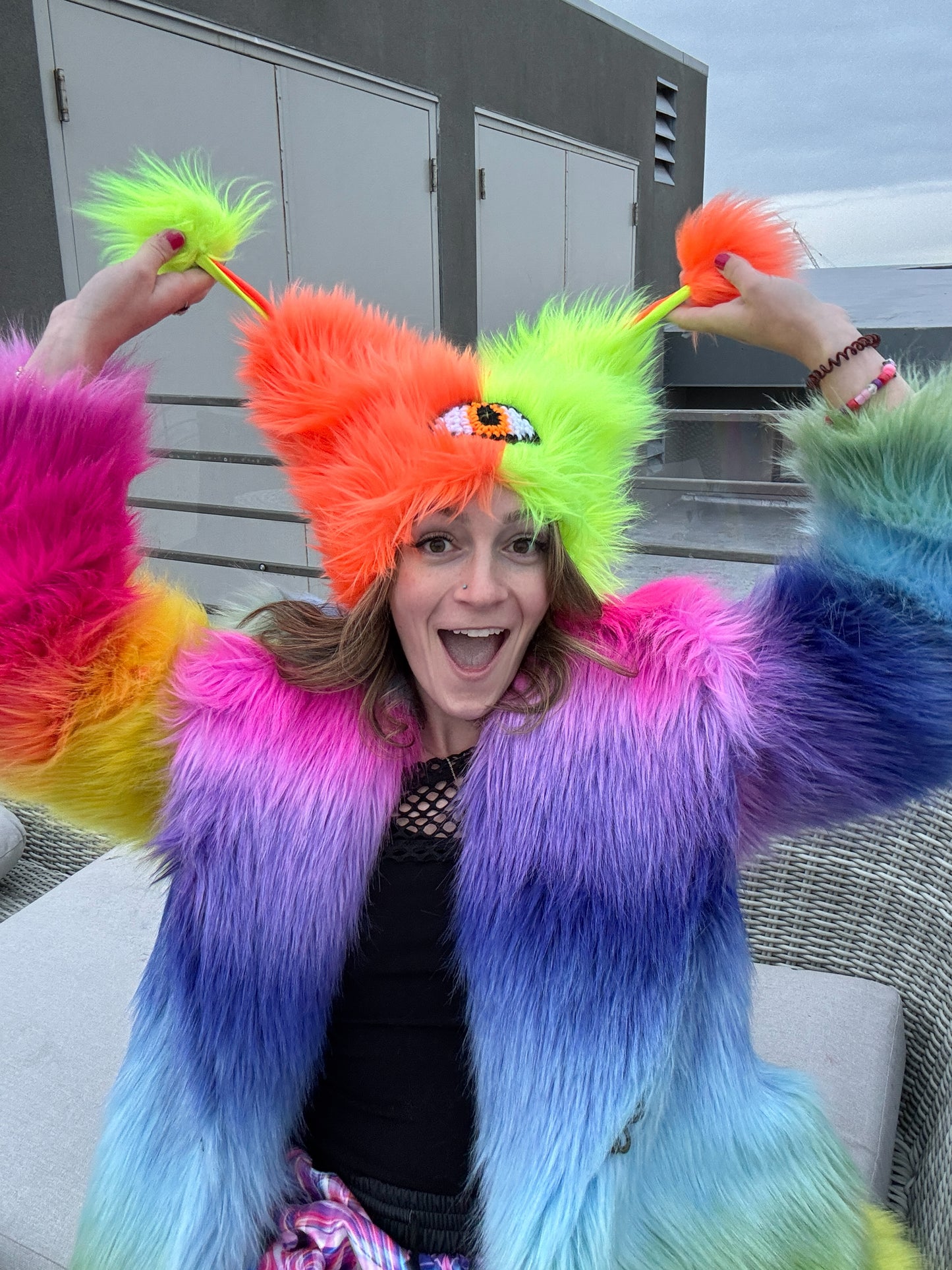 highlighter all nighter - monster bopper hat - 22"