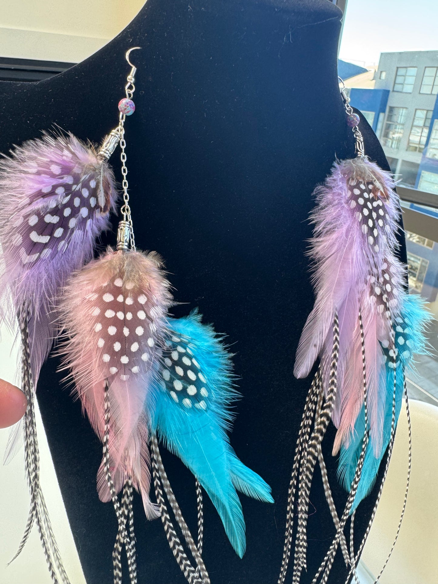 Pastel Dreamy - Fluffy Feather Earrings