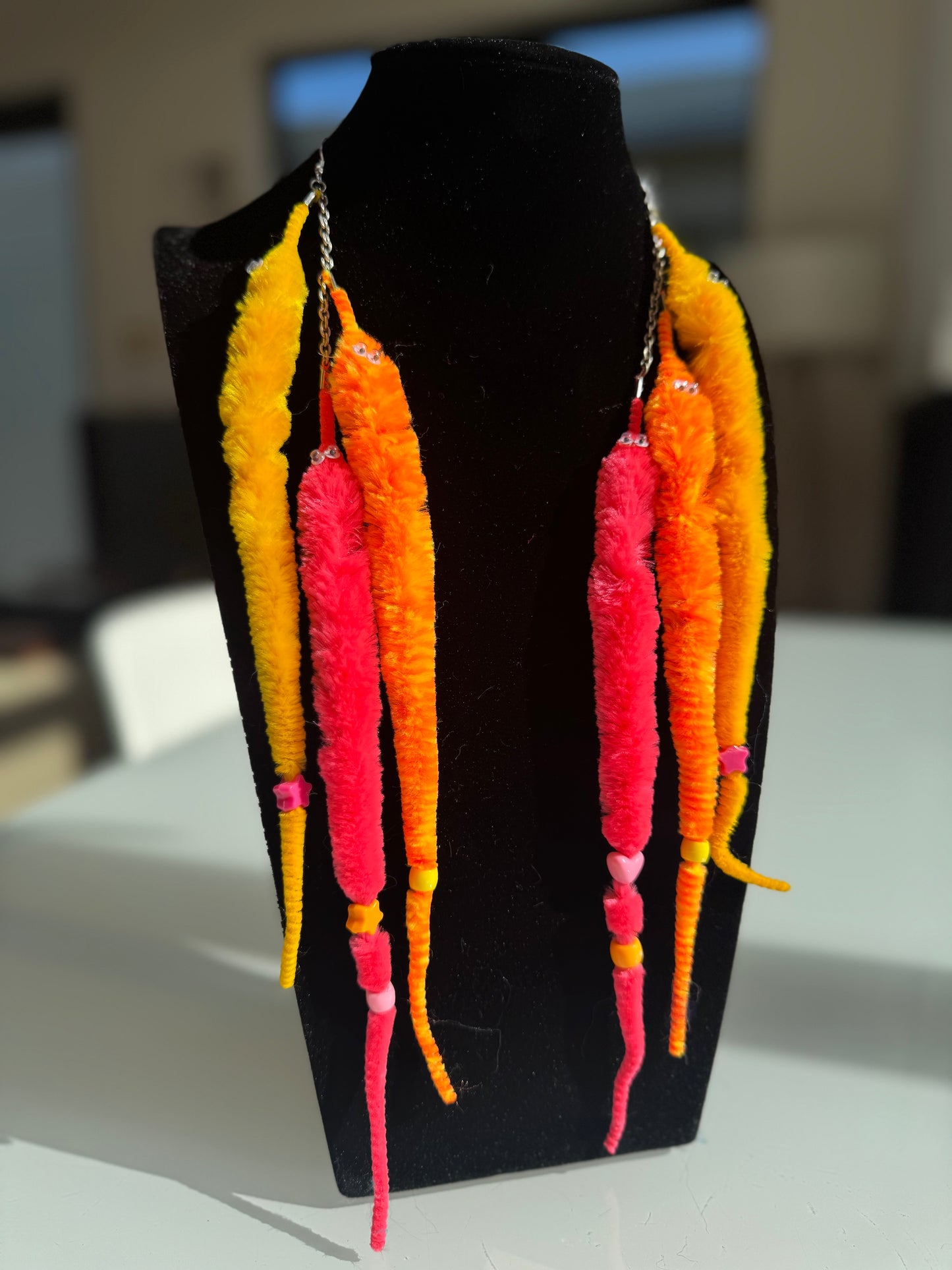 kandi worm earrings