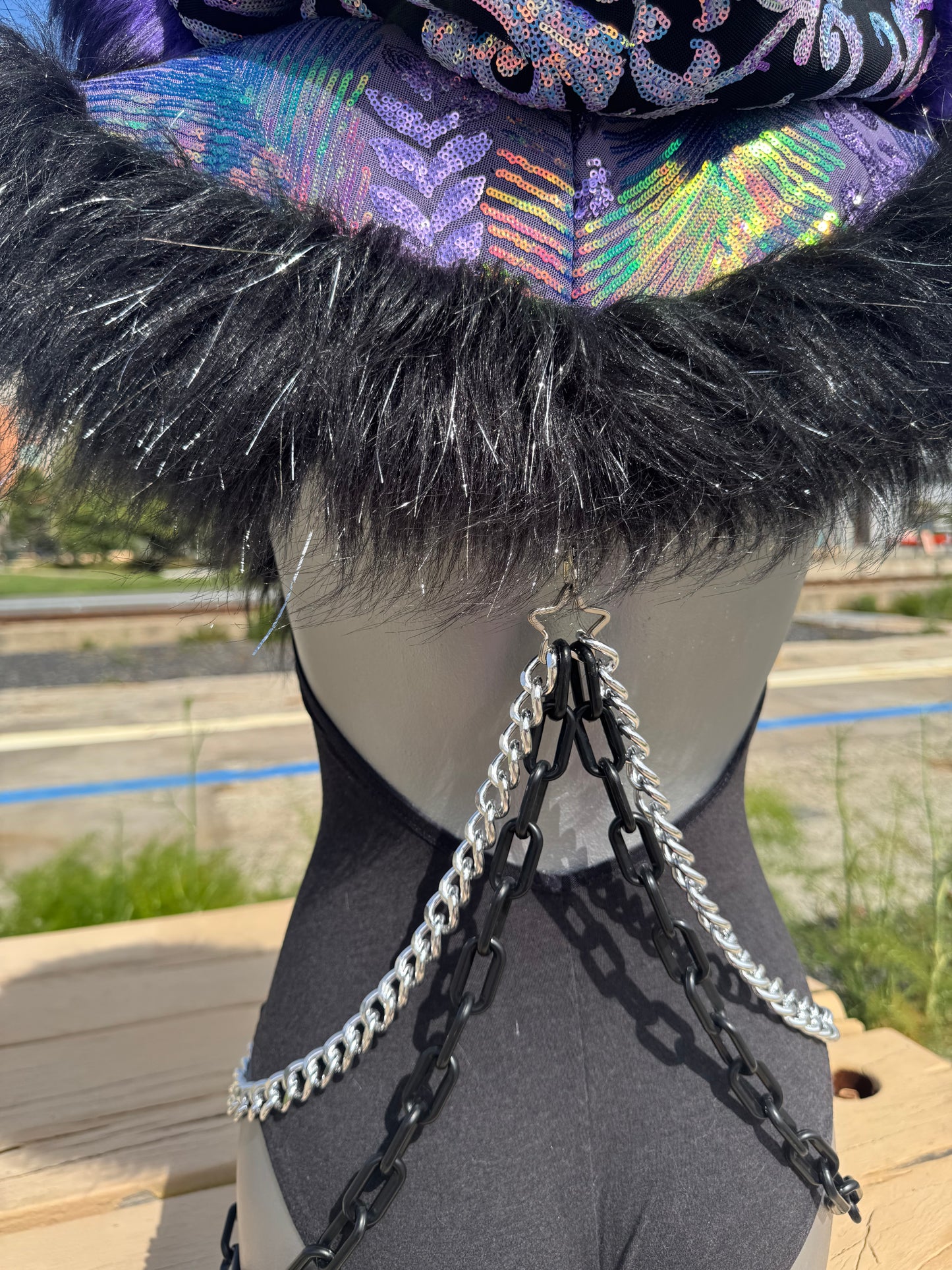 Fairy Rave Mother - Sequin Fluffe Hood