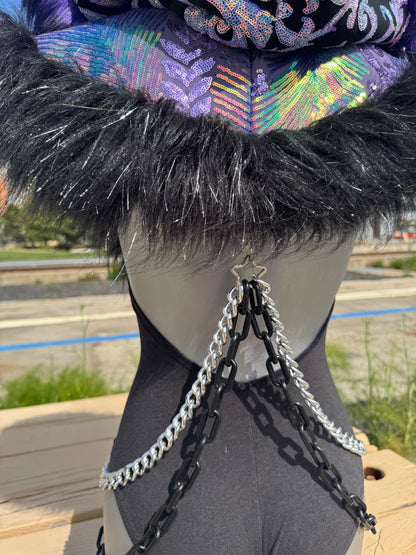 Fairy Rave Mother - Sequin Fluffe Hood