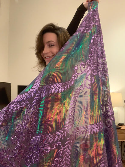 PURPLE RAINBOW - Custom Sequin Reversible Coat