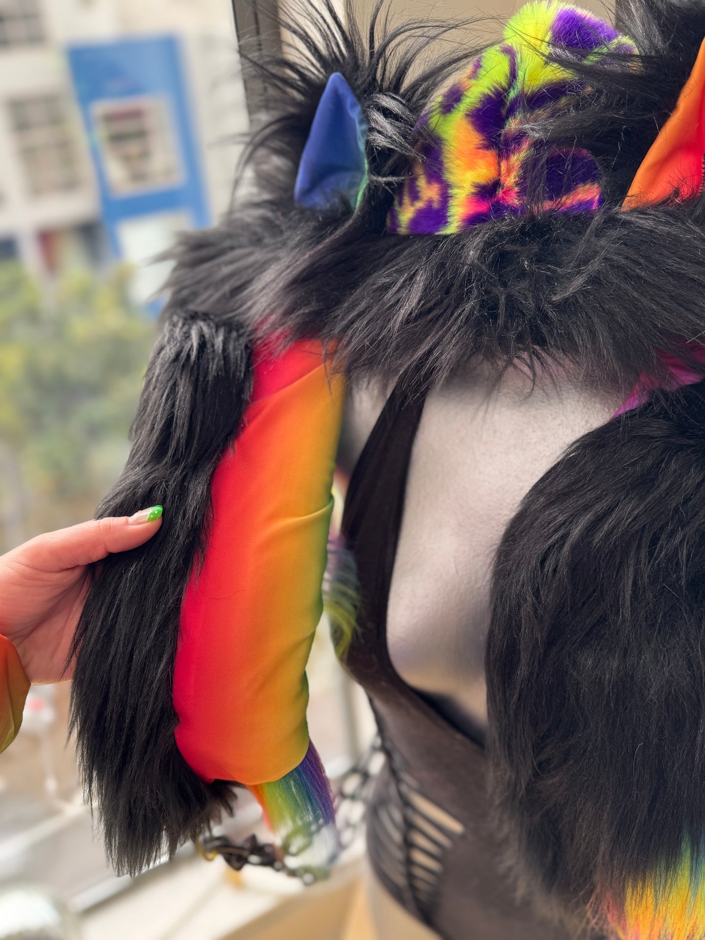 Black Rainbow - Fluffe Hood