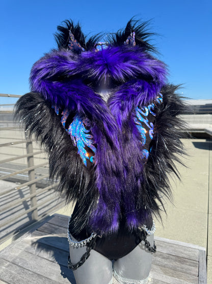 Night Magic - Sequin Fluffe Hood