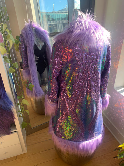 PURPLE RAINBOW - Custom Sequin Reversible Coat