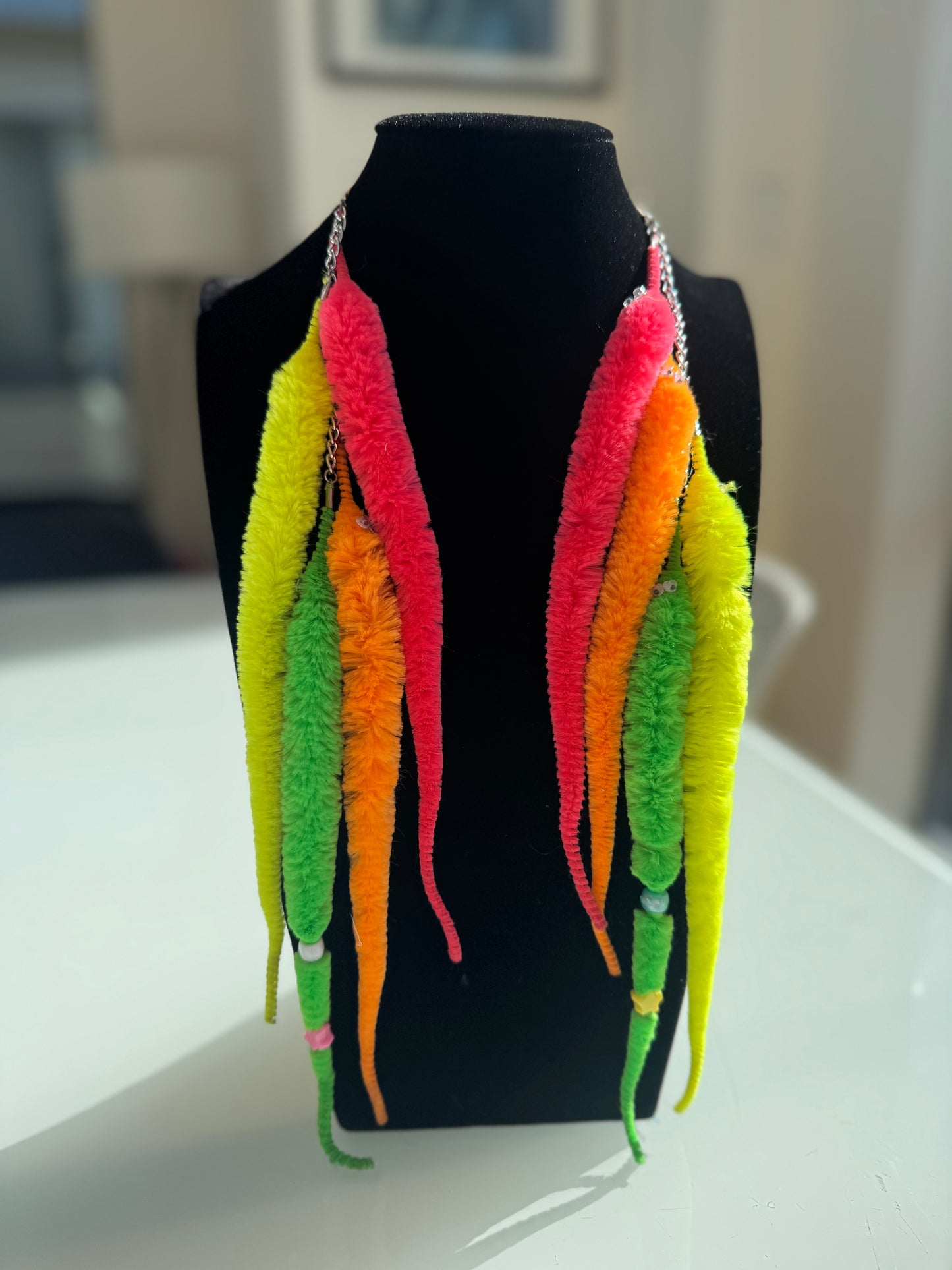 kandi worm earrings