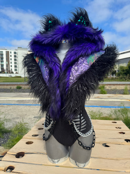 Fairy Rave Mother - Sequin Fluffe Hood