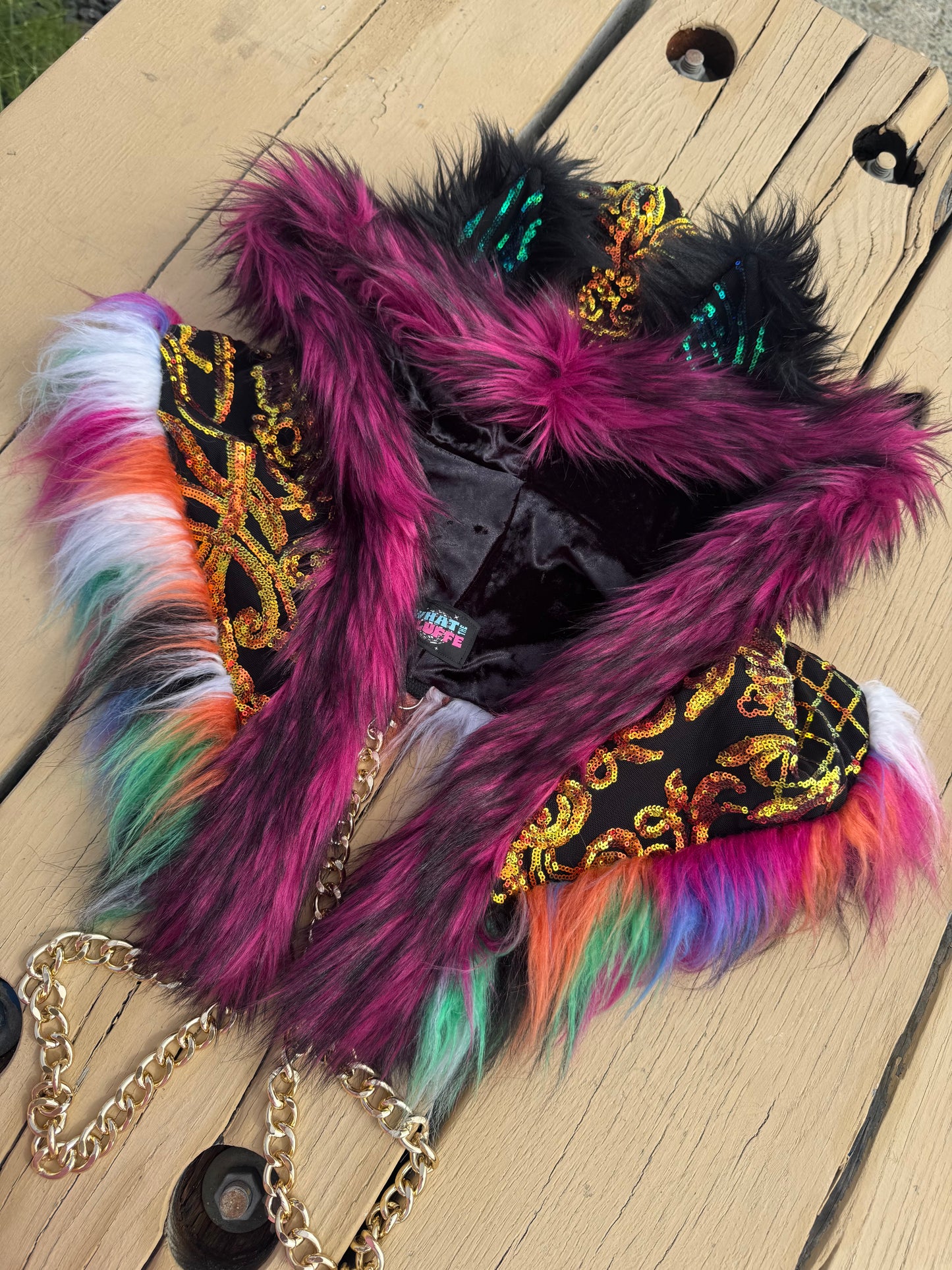 Rich Grrrl - Sequin Fluffe Hood