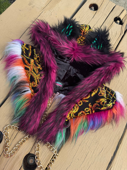 Rich Grrrl - Sequin Fluffe Hood