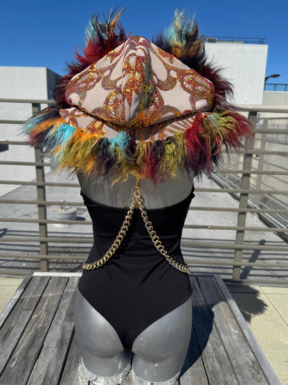 Vixxxen - Sequin Fluffe Hood [READY TO SHIP]