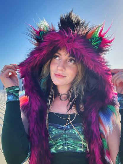 Jaw Dropper - Sequin Fluffe Hood