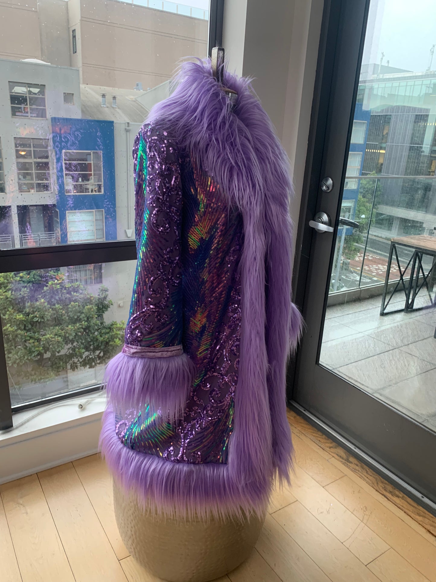 PURPLE RAINBOW - Custom Sequin Reversible Coat