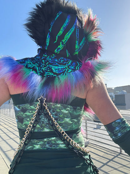 Jaw Dropper - Sequin Fluffe Hood