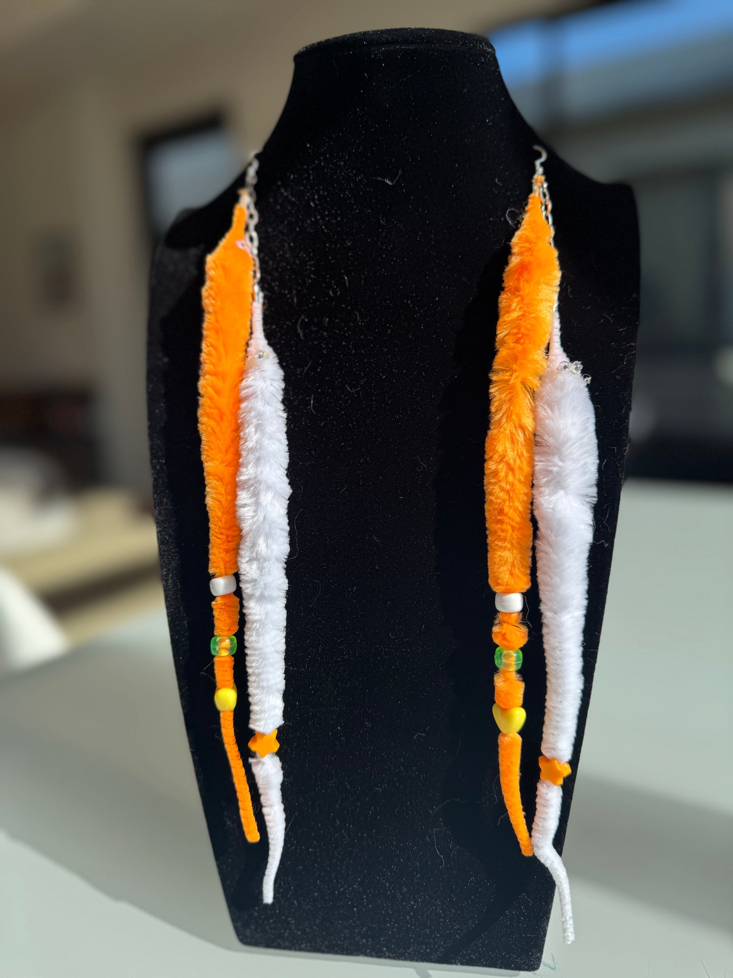 kandi worm earrings
