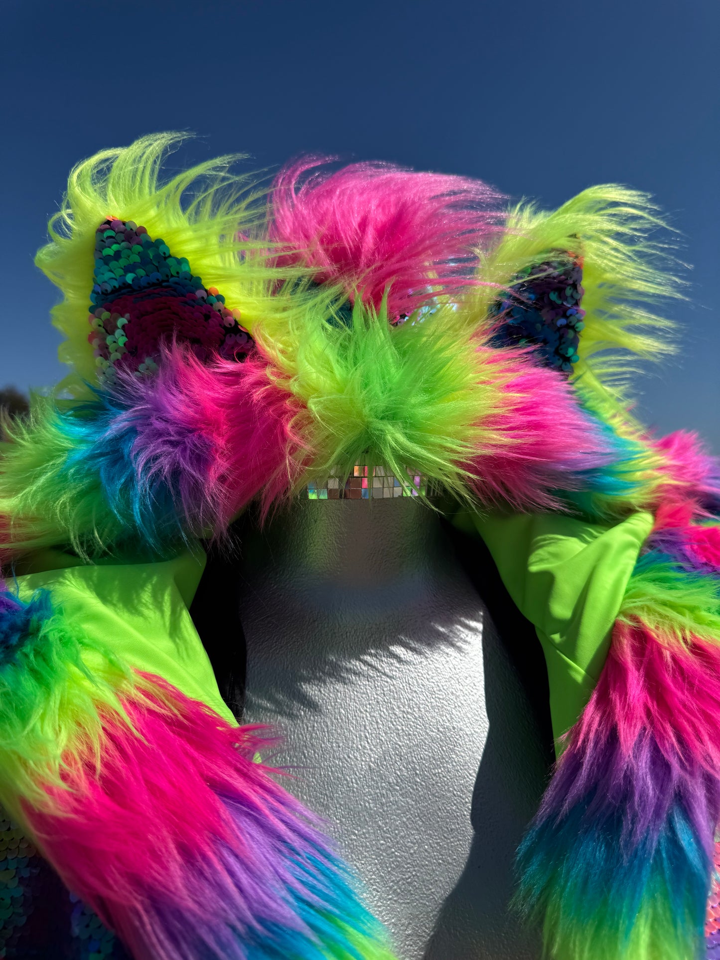 Parti Favors - Neon Sequin  Fluffe Hood