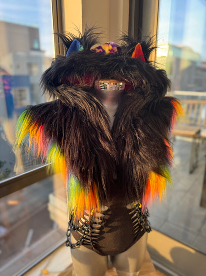 Black Rainbow - Fluffe Hood