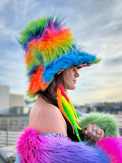 custom big floofy bucket hat