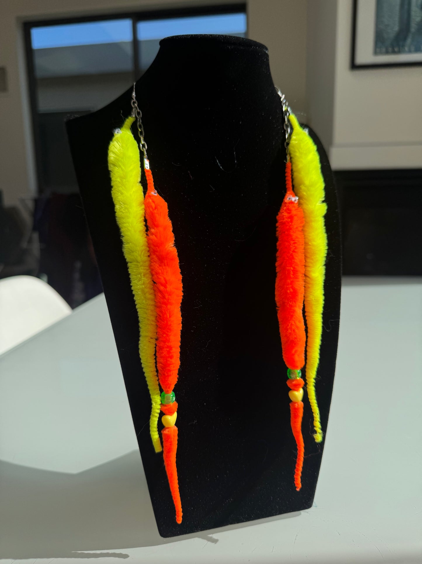 kandi worm earrings