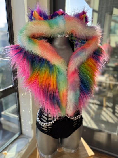 Happy Dayzzzz - Rainbow Fluffe Hood