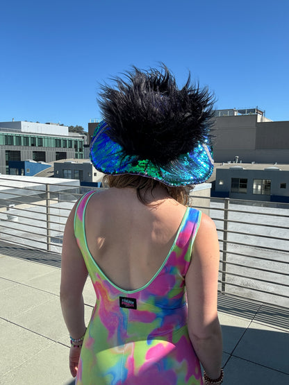 On the Town - Big Floofy Sequin Visor - Unisex S