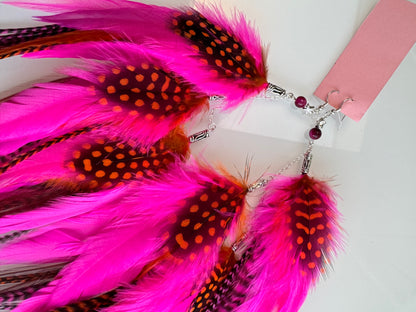 ATOMIC PUNCH - Neon Mega Fluffy Feather Earrings