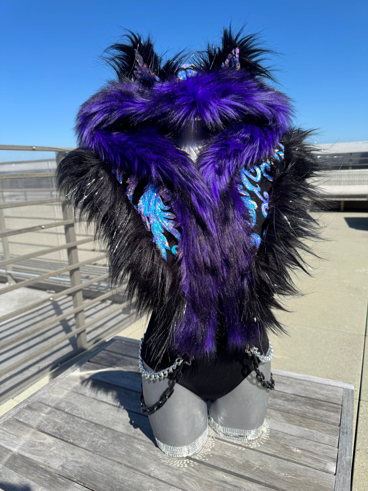 Night Magic - Sequin Fluffe Hood