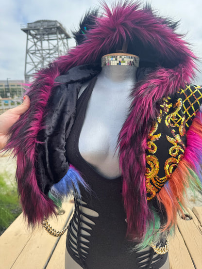 Rich Grrrl - Sequin Fluffe Hood