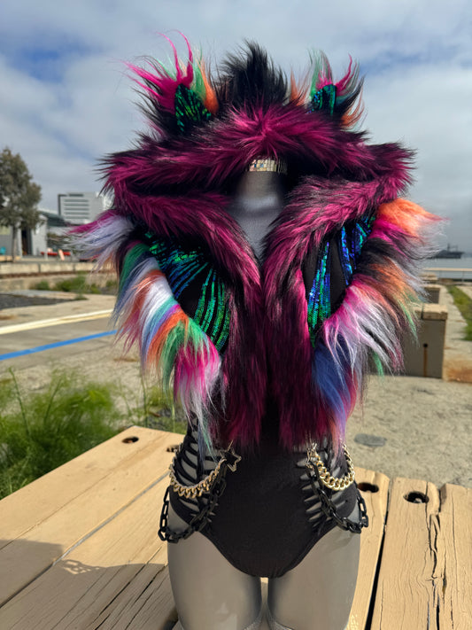 Jaw Dropper - Sequin Fluffe Hood