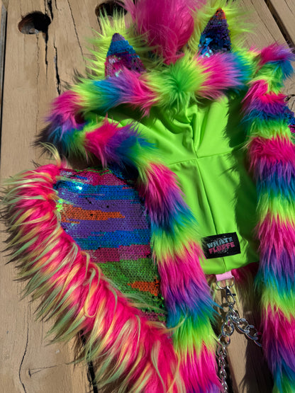 Parti Favors - Neon Sequin  Fluffe Hood