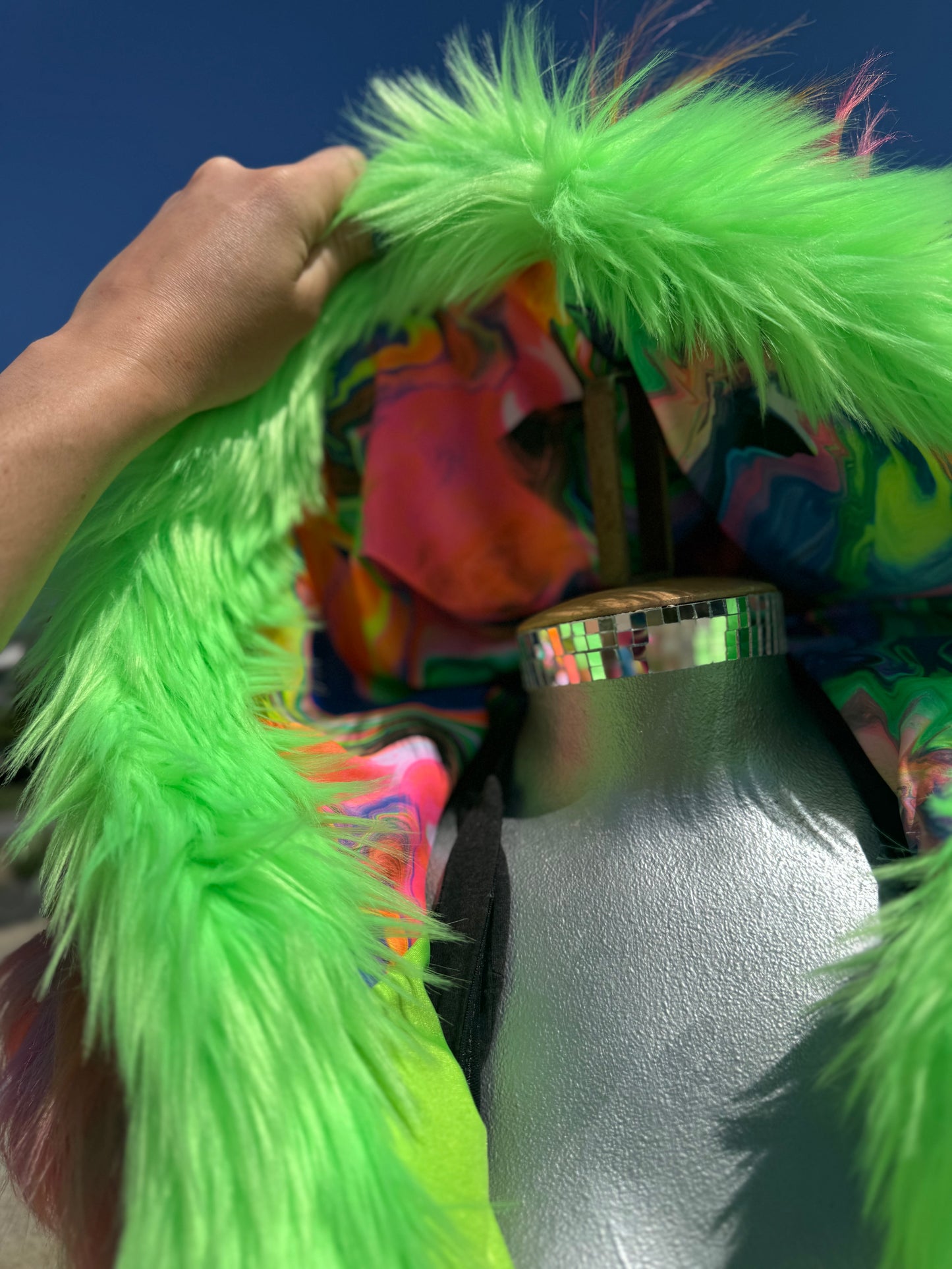 Freakyy Friday  - Neon Fluffe Hood