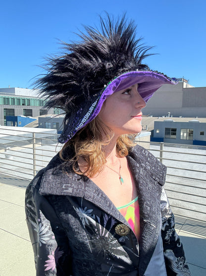 On the Town - Big Floofy Sequin Visor - Unisex S