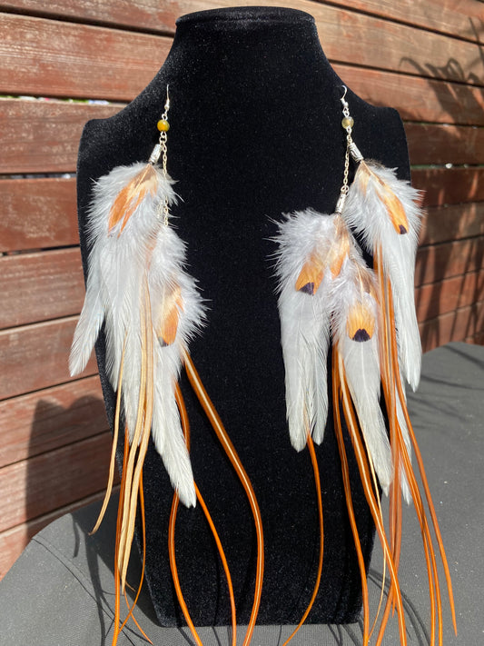 Goddess Energy - Fluffy Feather Earrings