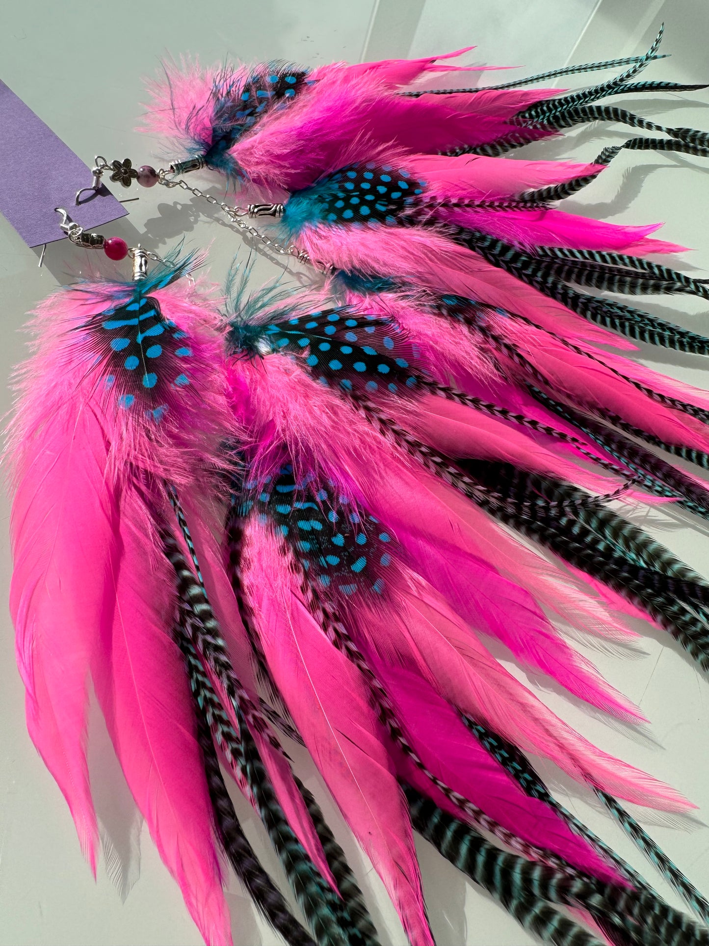 NEON PRINCESS - Mega Fluffy UV Reactive Feather Earrings