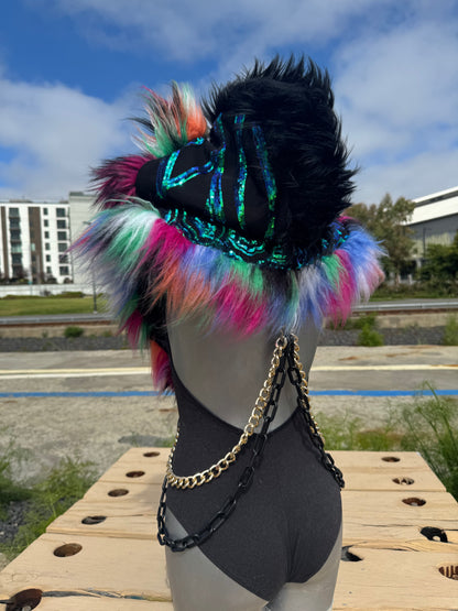 Jaw Dropper - Sequin Fluffe Hood