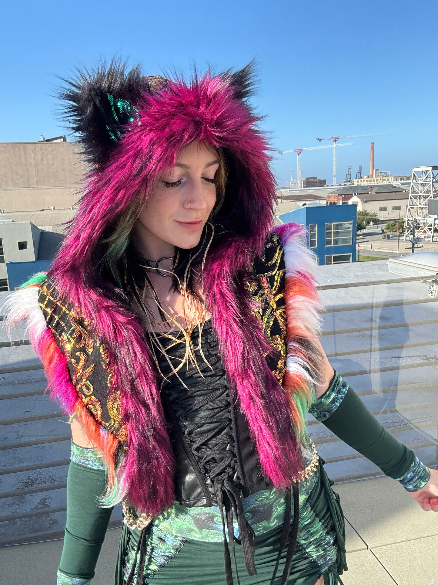 Rich Grrrl - Sequin Fluffe Hood