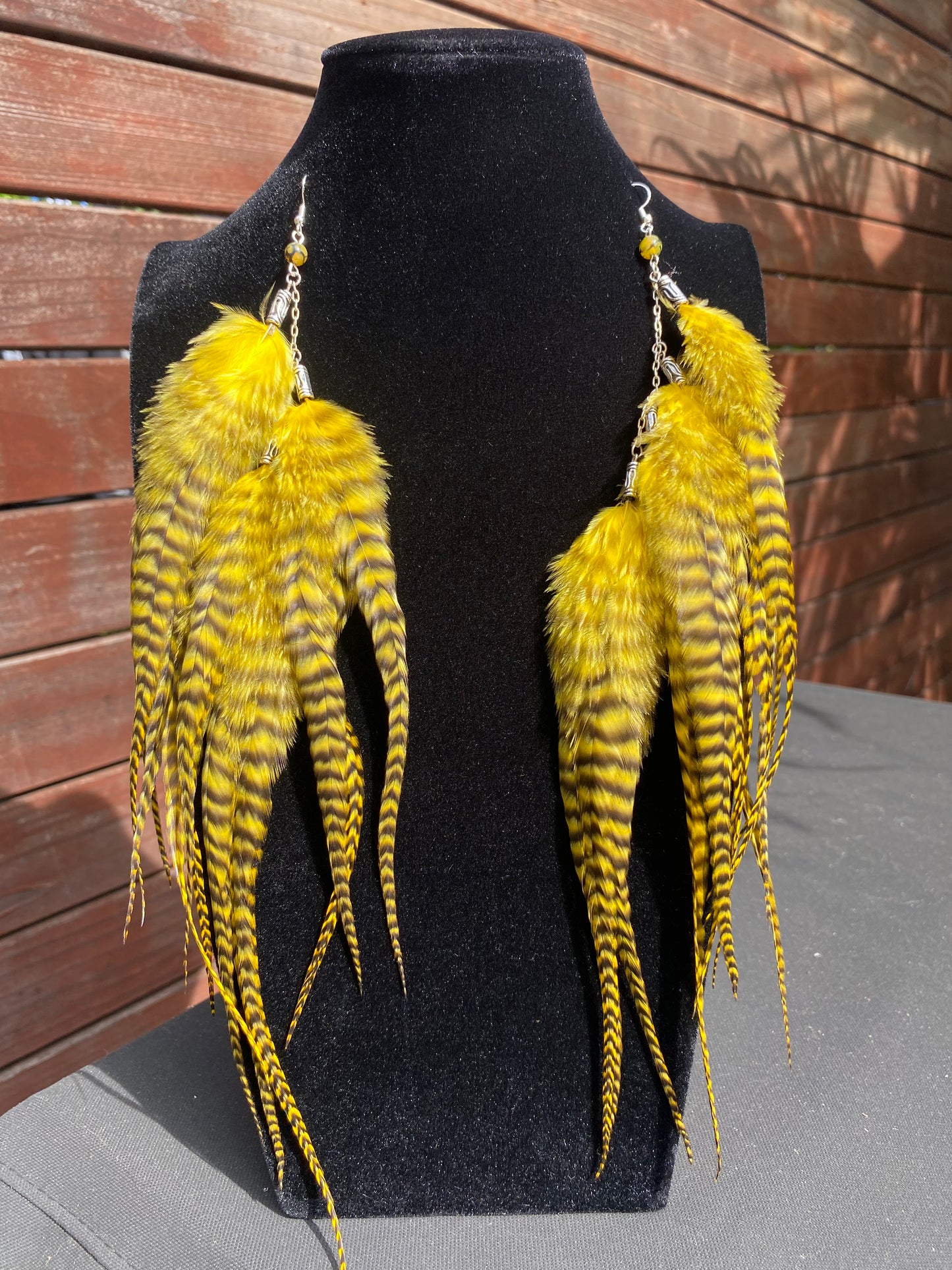 Mustard Tripp - Fluffy Feather Earrings