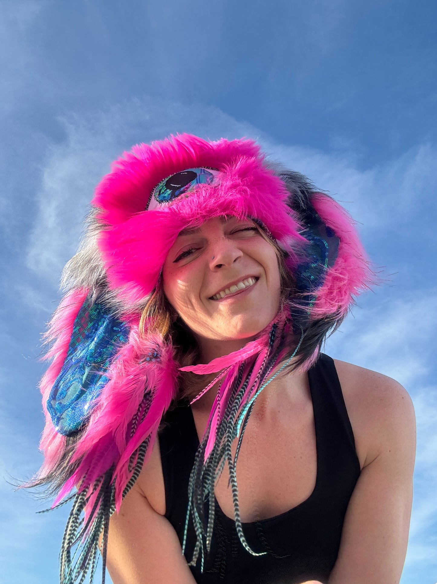 NEON PRINCESS - Mega Fluffy UV Reactive Feather Earrings