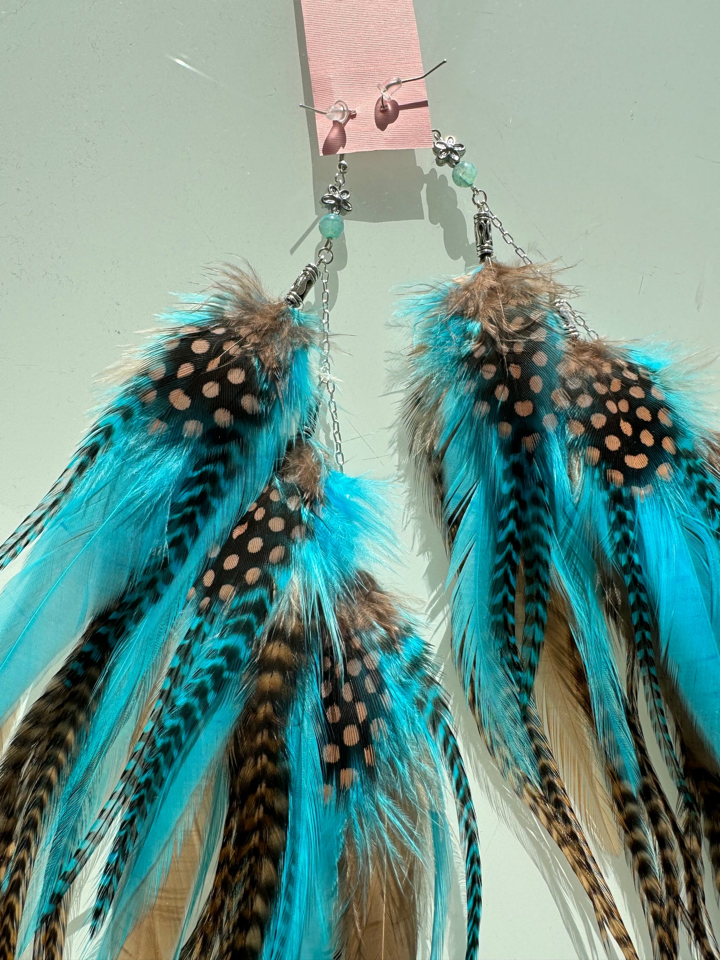 WESTERN BLUEBIRD - Mega Fluffy Feather Earrings