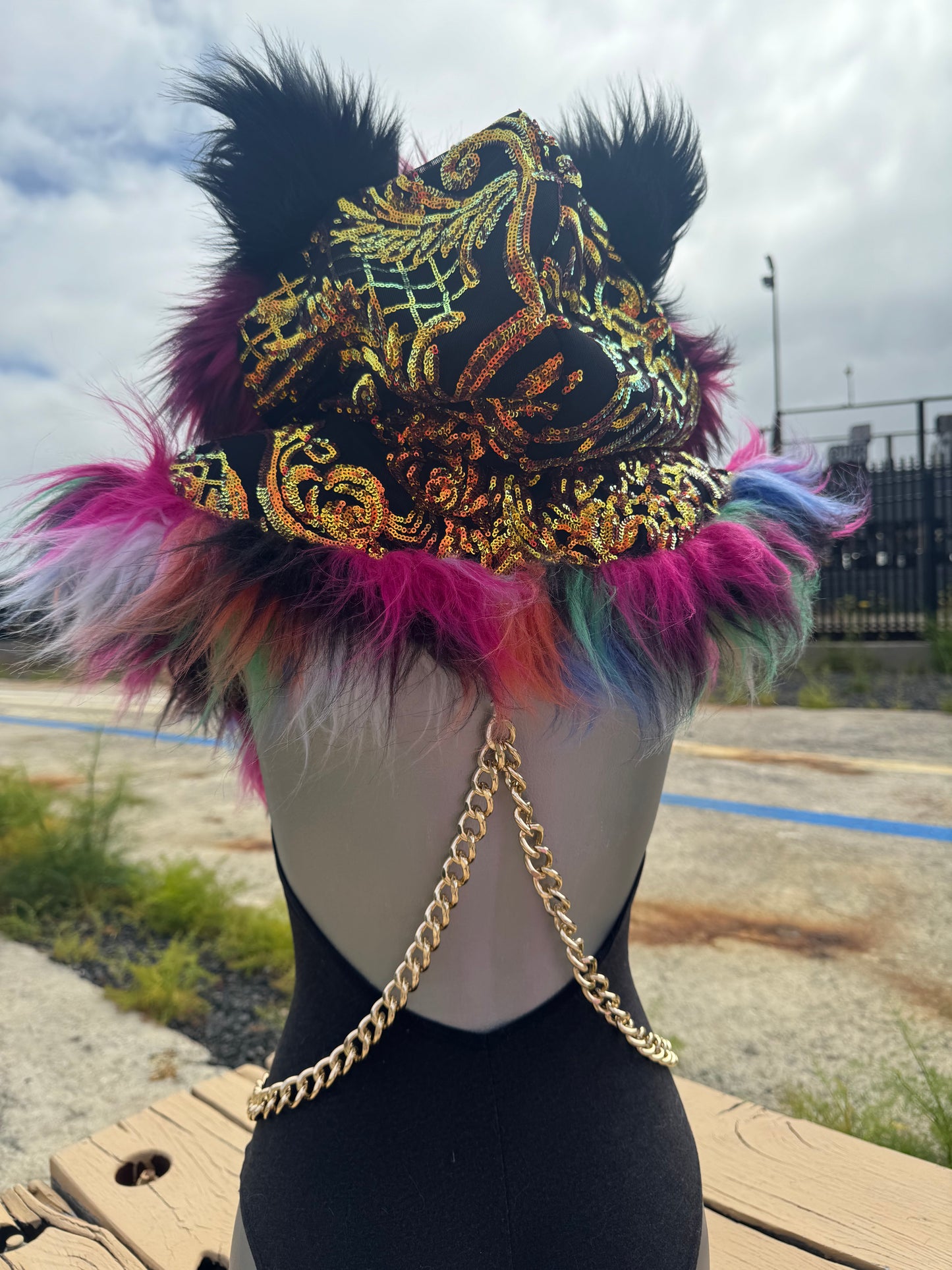 Rich Grrrl - Sequin Fluffe Hood