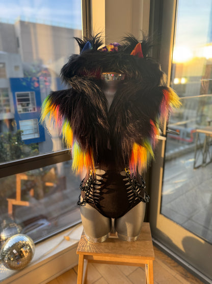 Black Rainbow - Fluffe Hood