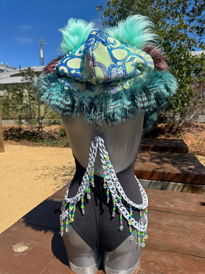 Opalescence - Sequin Fluffe Hood [K Queen Creations Collab - READY TO SHIP]