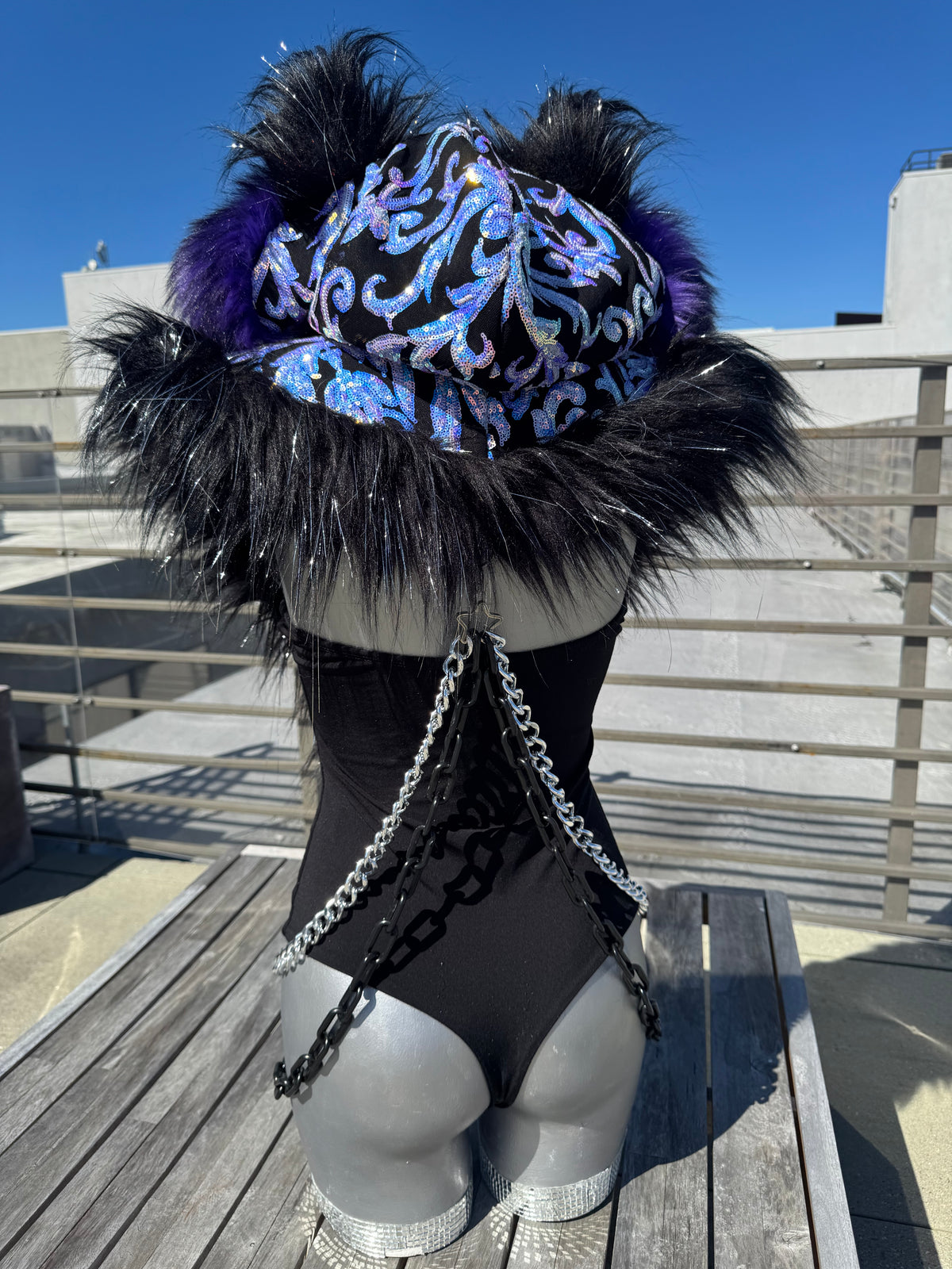 Night Magic - Sequin Fluffe Hood