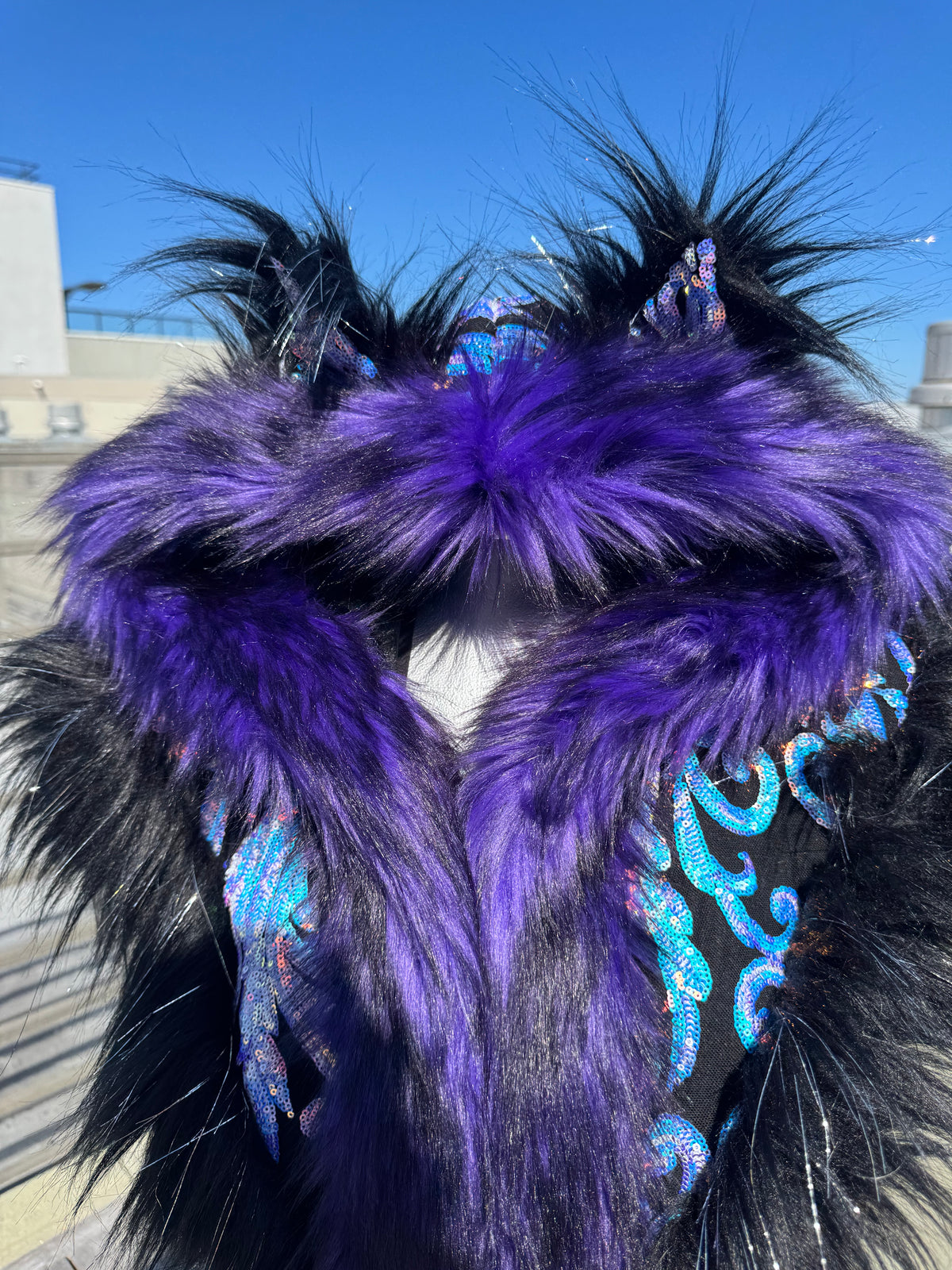 Night Magic - Sequin Fluffe Hood