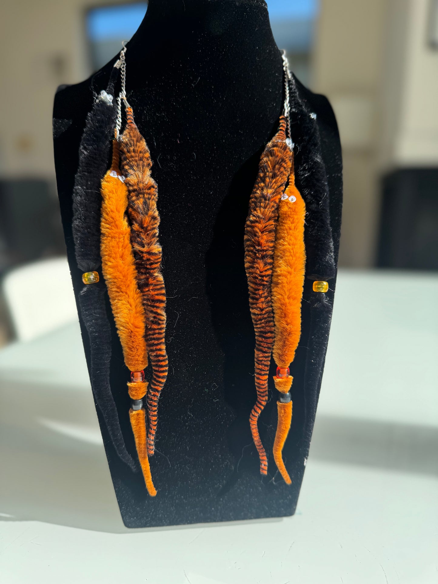 kandi worm earrings