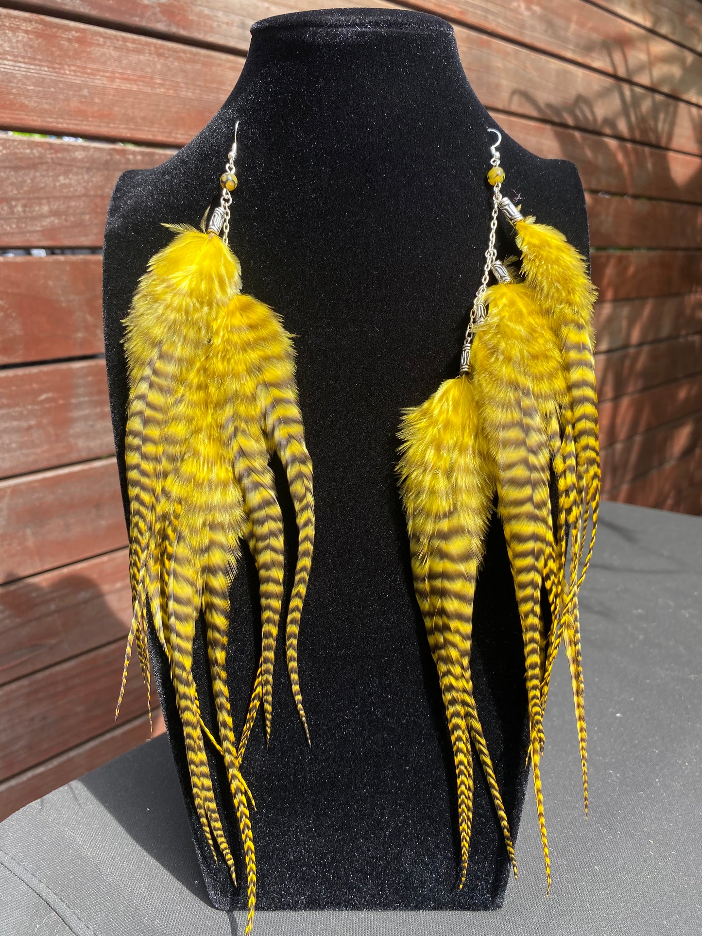 Mustard Tripp - Fluffy Feather Earrings