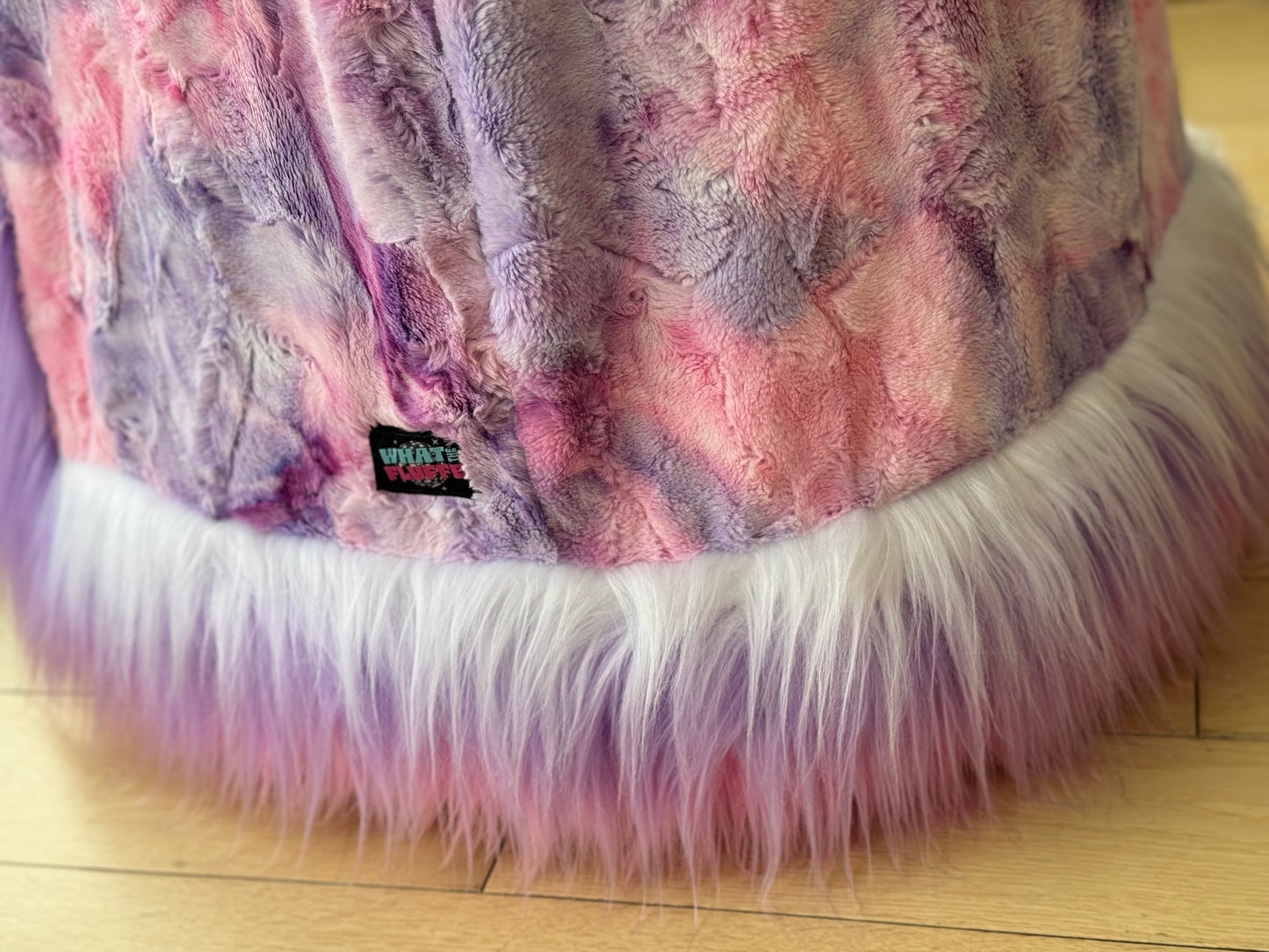 Custom No-Sequin Snuggle Coat -  Hooded, Reversible w/ Full Fur Trim