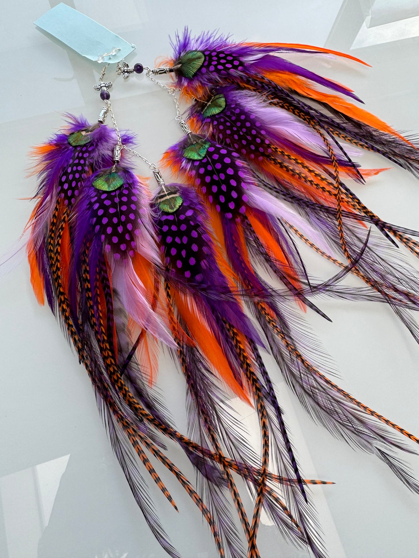 FRUITY PARTY - Mega Fluffy Feather Earrings